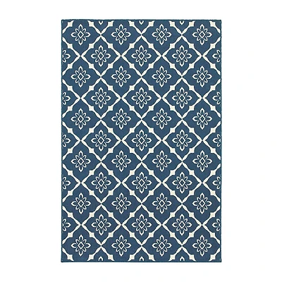 Covington Home Marquesas Floral Diamond Indoor Outdoor Rectangular Acccent Rug