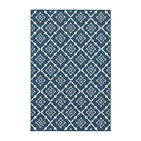 Covington Home Marquesas Floral Diamond Indoor Outdoor Rectangular Area Rug