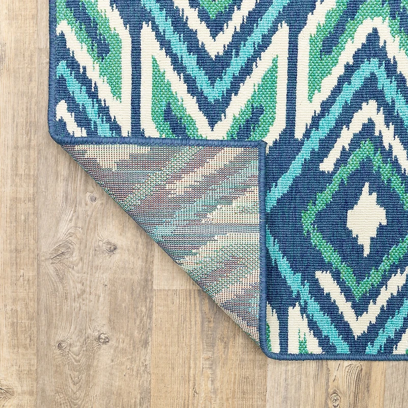 Covington Home Marquesas Diamond Ikat 2'3"X7'6" Indoor Outdoor Rectangular Runner