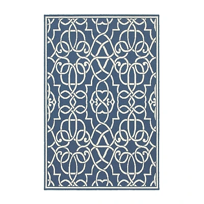 Covington Home Marquesas Intricate Trellis Indoor Outdoor Rectangular Area Rug
