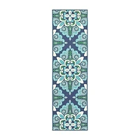 Covington Home Marquesas Medallion 2'3"X7'6" Indoor Outdoor Rectangular Runner