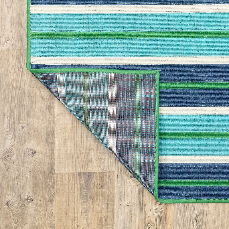 Covington Home Marquesas Multi Stripe 2'3"X7'6" Indoor Outdoor Rectangular Runner