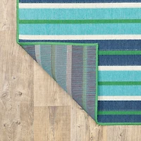 Covington Home Marquesas Multi Stripe 2'3"X7'6" Indoor Outdoor Rectangular Runner