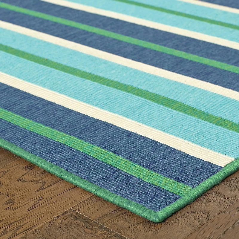 Covington Home Marquesas Multi Stripe Indoor Outdoor Rectangular Accent Rug