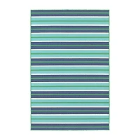 Covington Home Marquesas Multi Stripe Indoor Outdoor Rectangular Area Rug
