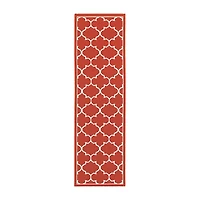 Covington Home Marquesas Scallop Trellis 2'3"X7'6" Indoor Outdoor Rectangular Runner