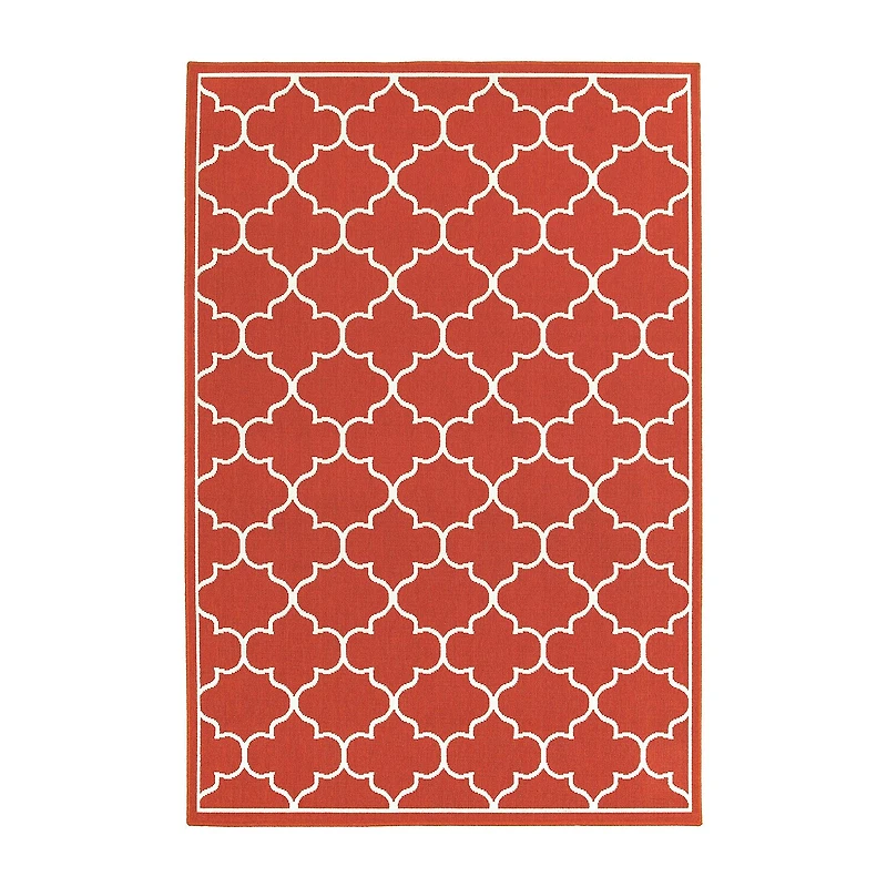 Covington Home Marquesas Scallop Trellis Indoor Outdoor Rectangular Accent Rug
