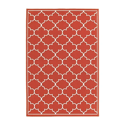 Covington Home Marquesas Scallop Trellis Indoor Outdoor Rectangular Accent Rug