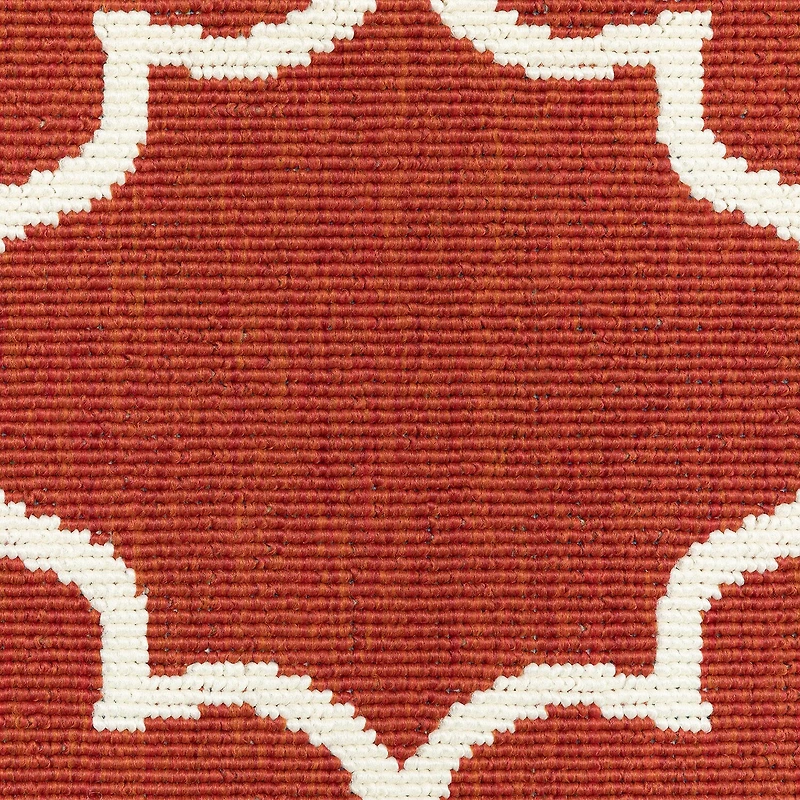 Covington Home Marquesas Scallop Trellis 7'10"X7'10" Indoor Outdoor Round Area Rug