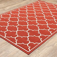 Covington Home Marquesas Scallop Trellis Indoor Outdoor Rectangular Area Rug