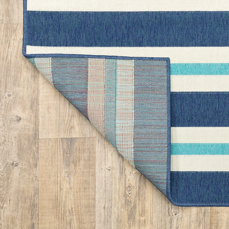 Covington Home Marquesas Striped 2'3"X7'6" Indoor Outdoor Rectangular Runner