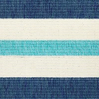 Covington Home Marquesas Striped 2'3"X7'6" Indoor Outdoor Rectangular Runner