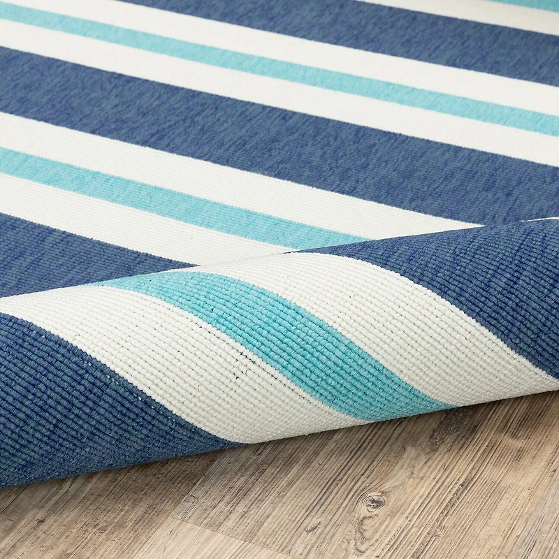 Covington Home Marquesas Striped 7'10"X7'10" Indoor Outdoor Round Area Rug