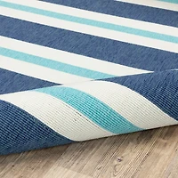 Covington Home Marquesas Striped 7'10"X7'10" Indoor Outdoor Round Area Rug