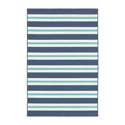 Covington Home Marquesas Striped Indoor Outdoor Rectangular Area Rug