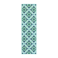 Covington Home Marquesas Floral Trellis 2'3"X7'6" Indoor Outdoor Rectangular Runner