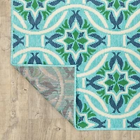 Covington Home Marquesas Floral Trellis Indoor Outdoor Rectangular Area Rug