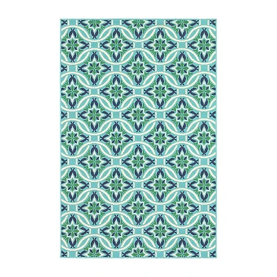 Covington Home Marquesas Floral Trellis Indoor Outdoor Rectangular Area Rug