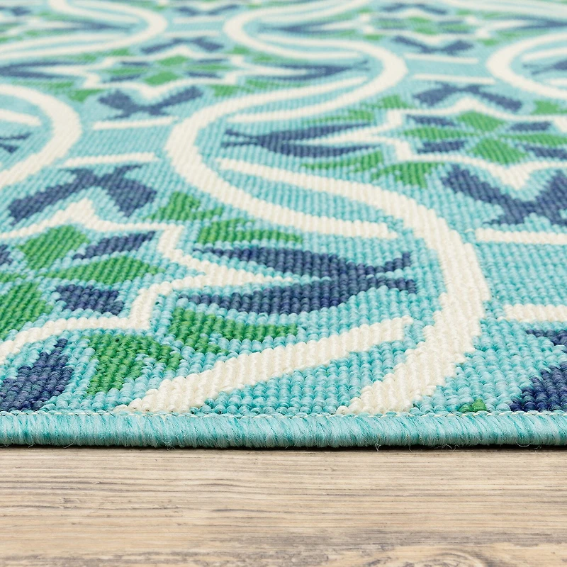 Covington Home Marquesas Floral Trellis Indoor Outdoor Rectangular Area Rug