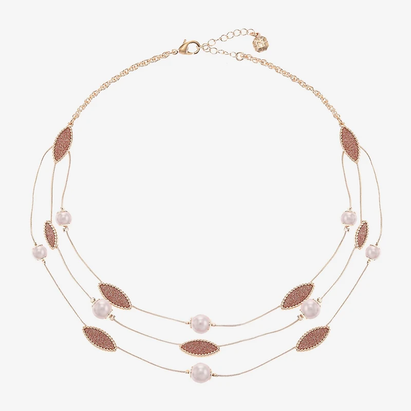 Monet Jewelry Layered Womens 17 Inch Strand Necklace