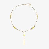 Liz Claiborne Beaded Tassel Womens 30 Inch Pendant Necklace