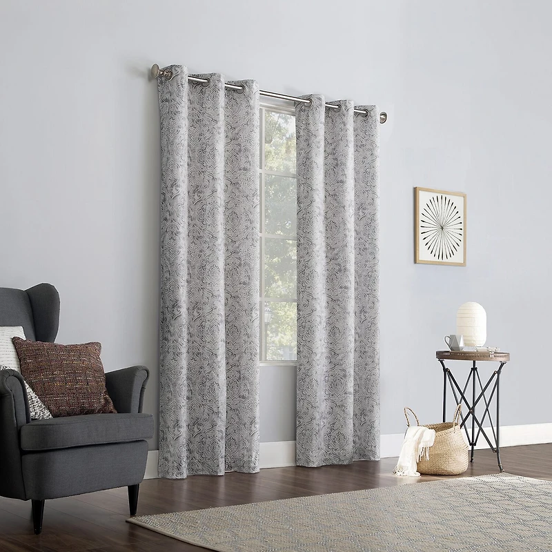 No 918 Kenji Grommet Top Energy Saving Sheer Single Curtain Panel