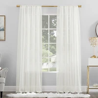 No 918 Mallory Rod Pocket Sheer Single Curtain Panel