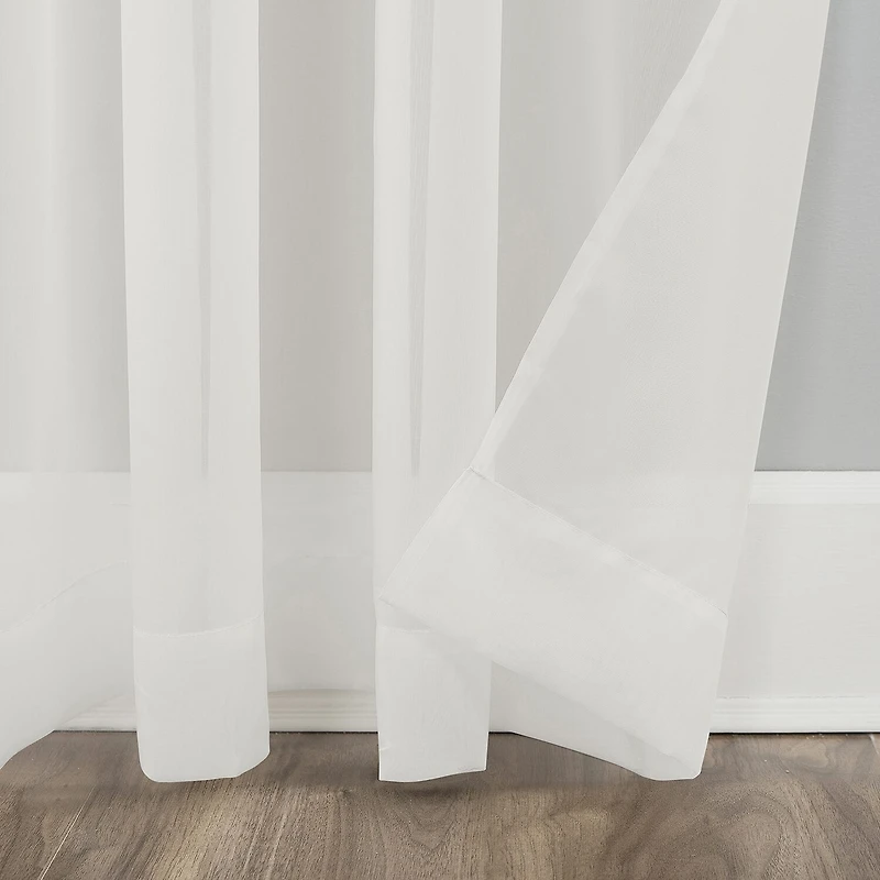No 918 Mallory Rod Pocket Sheer Single Curtain Panel
