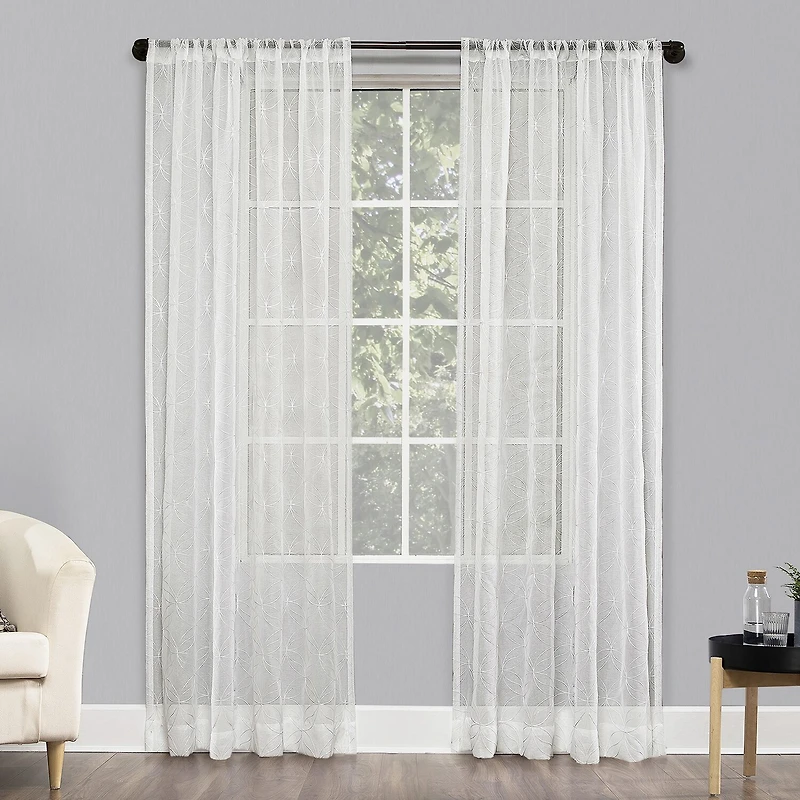 No 918 Tamaryn Rod Pocket Sheer Single Curtain Panel