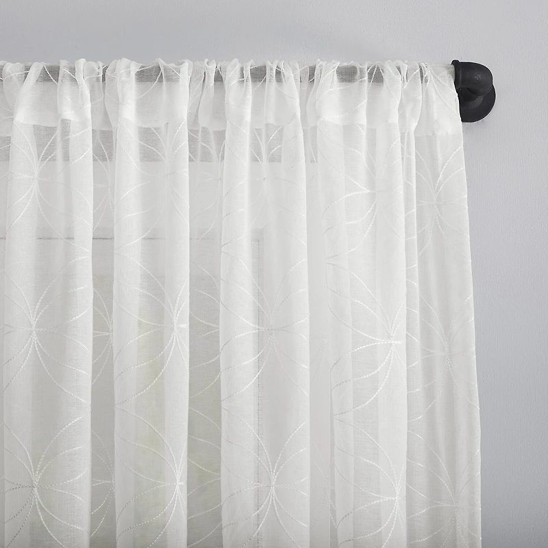 No 918 Tamaryn Rod Pocket Sheer Single Curtain Panel