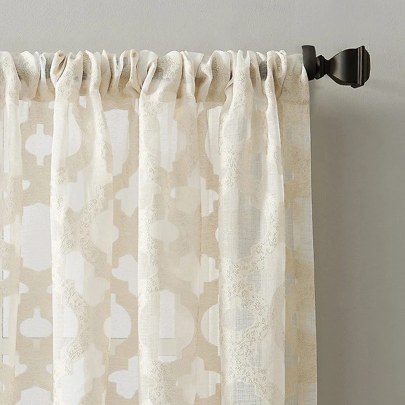 No 918 Yvette Rod Pocket Sheer Single Curtain Panel