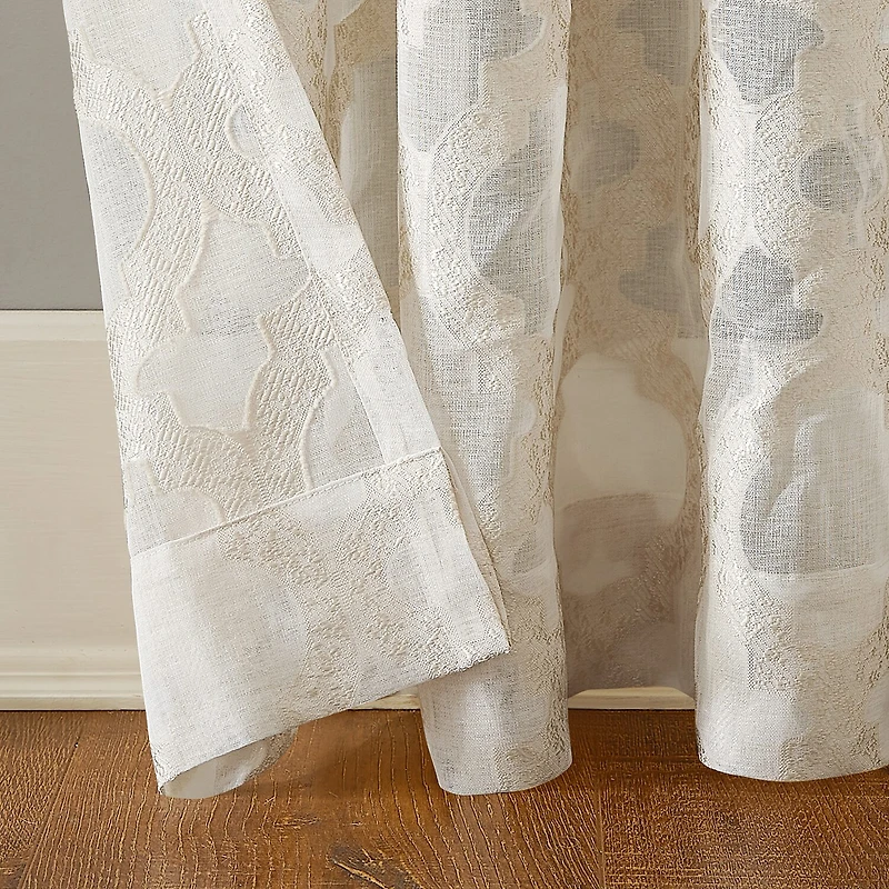 No 918 Yvette Rod Pocket Sheer Single Curtain Panel