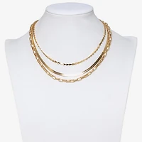 Bold Elements Gold Tone Womens 17 1/2 Inch Strand Necklace