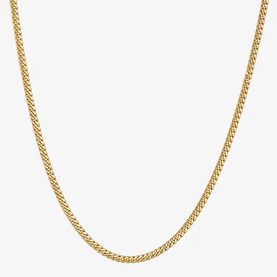 Made in Italy Unisex Adult 14K Gold 18 Inch Cuban Chain Necklace