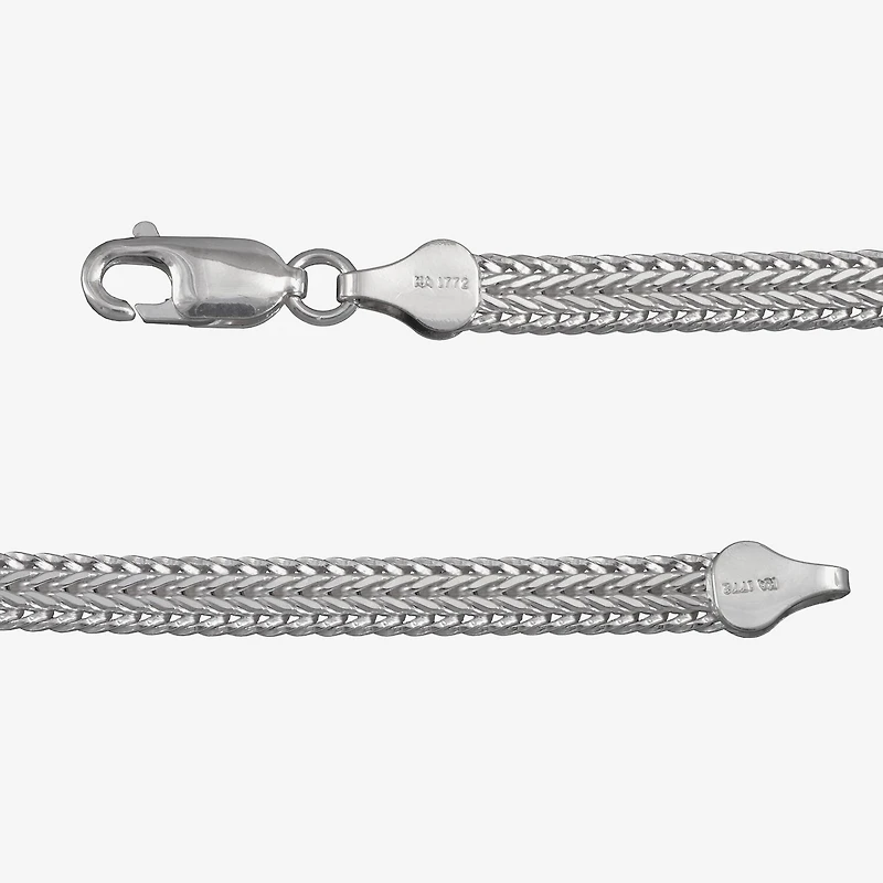 Made in Italy Unisex Adult Sterling Silver 8 1/2 Inch Solid Link Chain Bracelet