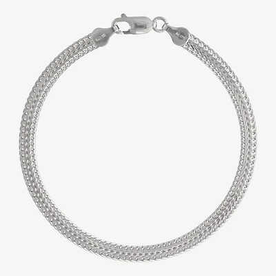 Made in Italy Unisex Adult Sterling Silver 8 1/2 Inch Solid Link Chain Bracelet