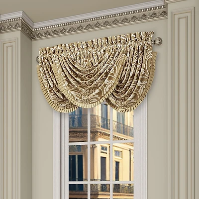 Queen Street Augustina Rod Pocket Waterfall Valance