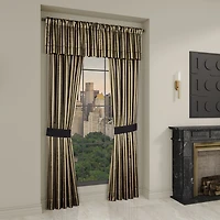 Queen Street Charleston Black Rod Pocket Tailored Valance