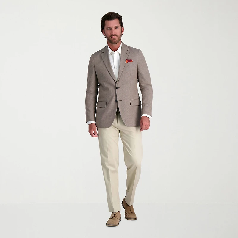 Haggar JMH Tailored Mini Dobby Mens Stretch Fabric Modern Fit Sport Coat