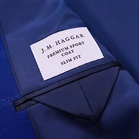 Haggar Slub Windowpane Mens Plaid Stretch Fabric Slim Fit Sport Coat