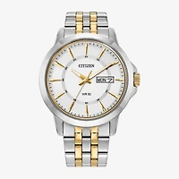 Citizen Quartz Mens Two Tone Stainless Steel Bracelet Watch Bf2018-52a
