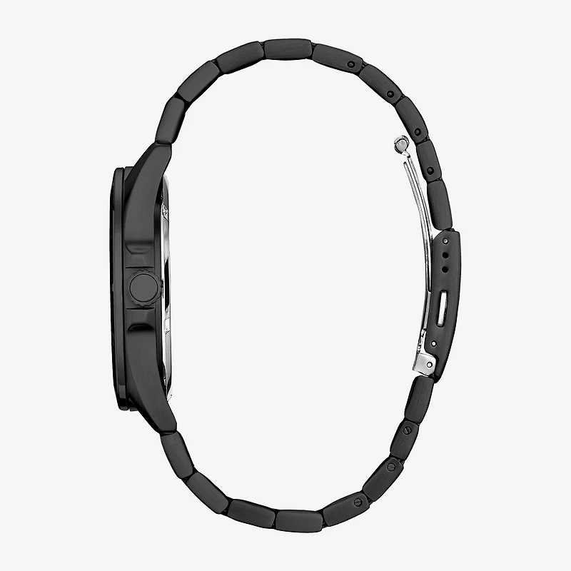 Citizen Quartz Mens Black Stainless Steel Bracelet Watch Bi5055-51e