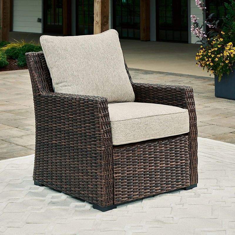 Signature Design by Ashley® Brook Ranch Outdoor Lounge Chair with Cushion