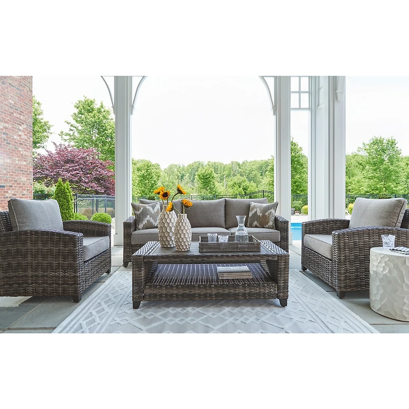 Signature Design by Ashley® Oasis Court 4-pc. Outdoor Conversation Set
