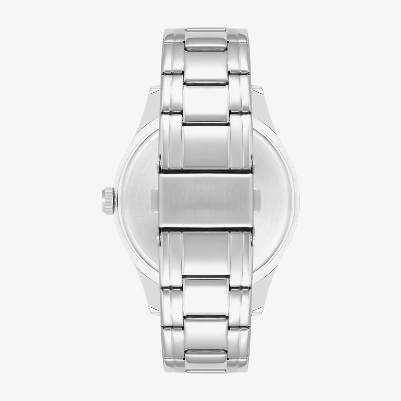 Armitron Mens Silver Tone Stainless Steel Bracelet Watch 20-5174lbsv