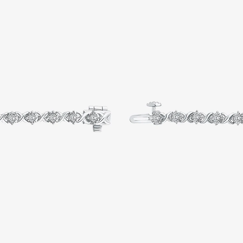 (I1/ I) Womens 1 CT. T.W. Lab Grown White Diamond 10K Gold 7.25 Inch or 8 Inch Tennis Bracelet