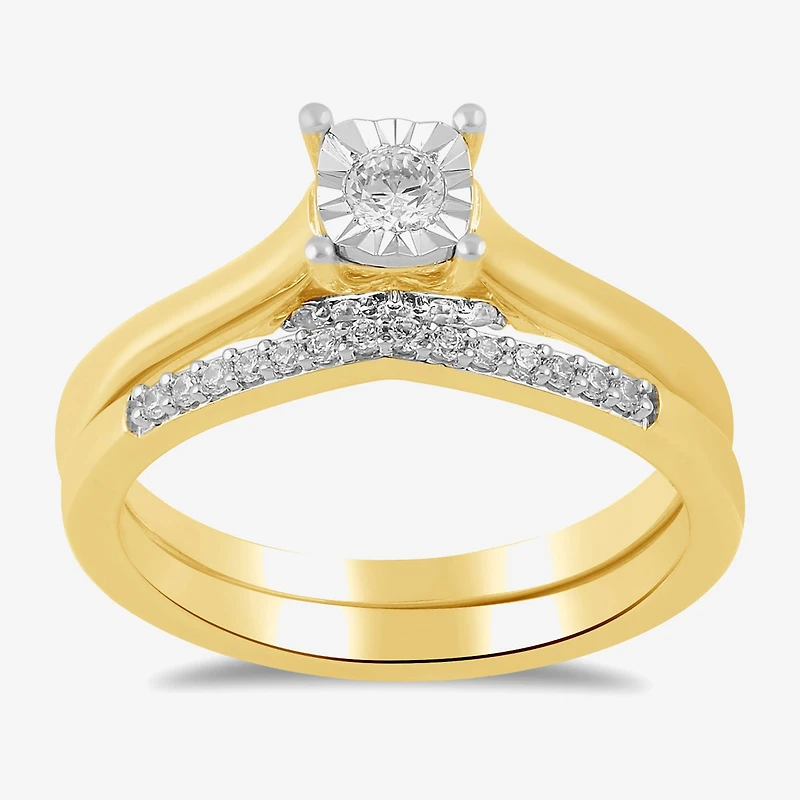 Surrounded by Love (H / I1-I2) Womens 5/8 CT. T.W. Lab Grown White Diamond 14K Gold Over Silver Bridal Set