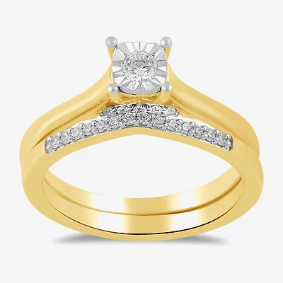 Surrounded by Love (H / I1-I2) Womens 5/8 CT. T.W. Lab Grown White Diamond 14K Gold Over Silver Bridal Set