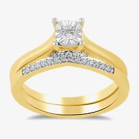 Surrounded by Love (H / I1-I2) Womens 5/8 CT. T.W. Lab Grown White Diamond 14K Gold Over Silver Bridal Set
