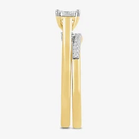 Surrounded by Love (H / I1-I2) Womens 5/8 CT. T.W. Lab Grown White Diamond 14K Gold Over Silver Bridal Set